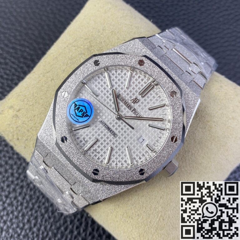 APS Factory Replica Audemars Piguet Royal Oak Frosted 15410 White Dial