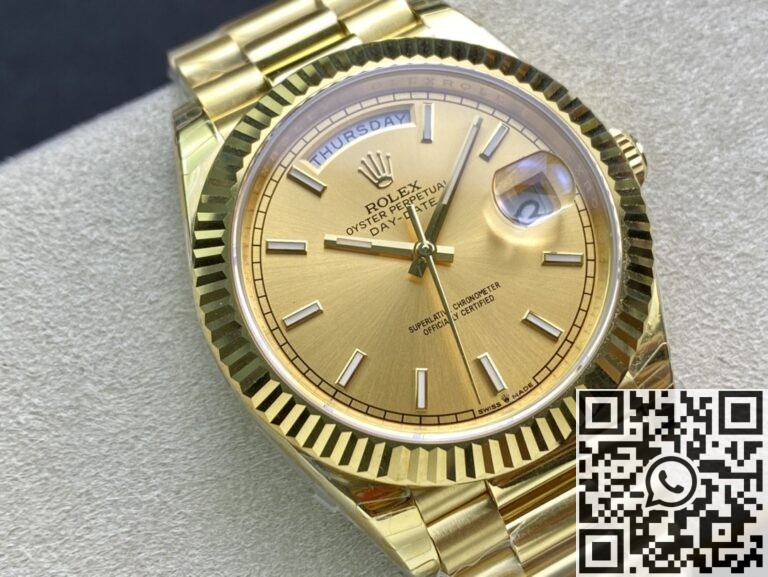 EW Factory Replica Rolex Day Date M128238-0045 Champagne Dial Series