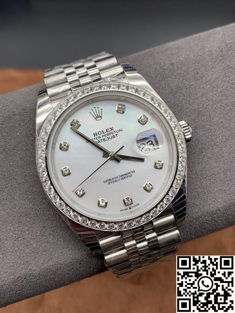 EW Factory Replica Rolex Datejust M126334-0020 Diamond Bezel