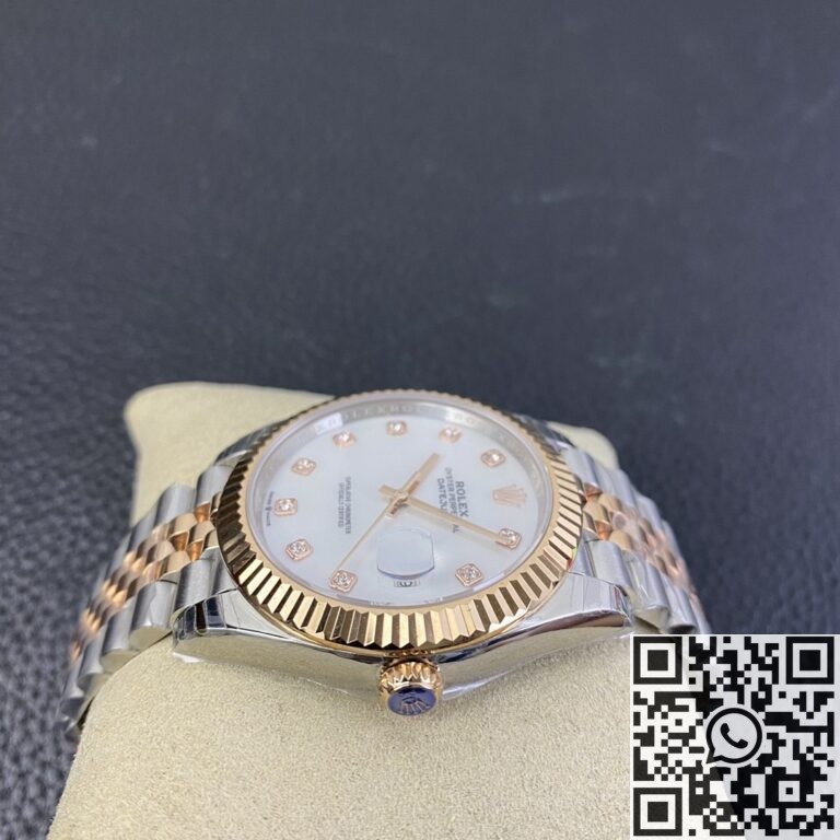 EW Factory Replica Rolex Datejust M126331-0014 White Mother-of-Pearl Diamonds