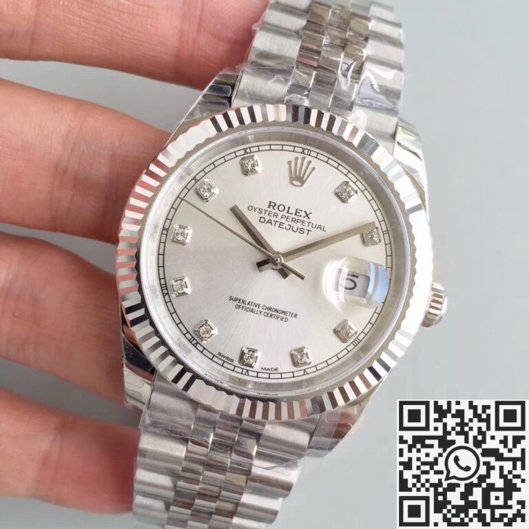 EW Factory Replica Rolex Datejust M126334 Silver Dial 41mm