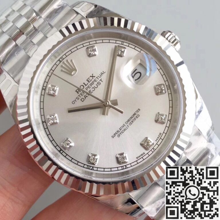 EW Factory Replica Rolex Datejust M126334 Silver Dial 41mm