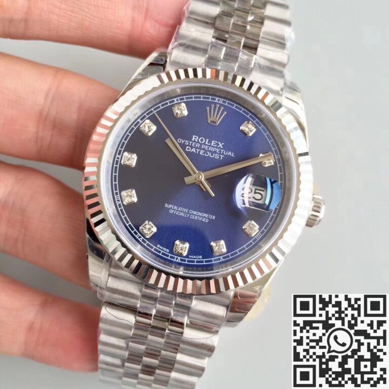 EW Factory Replica Rolex Datejust M126334-0016 Blue Dial 41mm