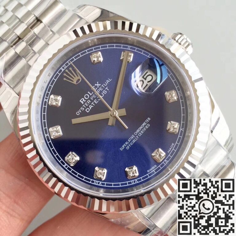 EW Factory Replica Rolex Datejust M126334-0016 Blue Dial 41mm