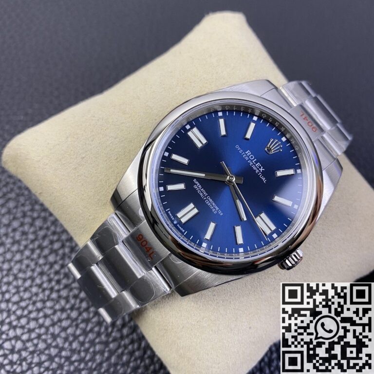 EW Factory Replica Rolex Oyster Perpetual M124300-0003 Blue Dial Watches