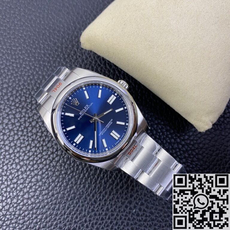 EW Factory Replica Rolex Oyster Perpetual M124300-0003 Blue Dial Watches