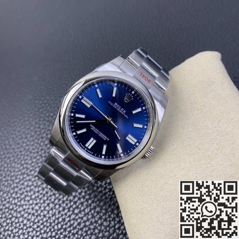 EW Factory Replica Rolex Oyster Perpetual M124300-0003 Blue Dial Watches