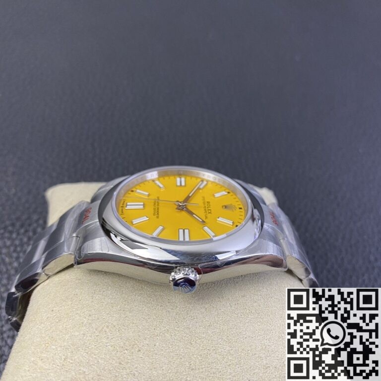 EW Factory Replica Rolex Oyster Perpetual M124300-0004 Yellow Dial