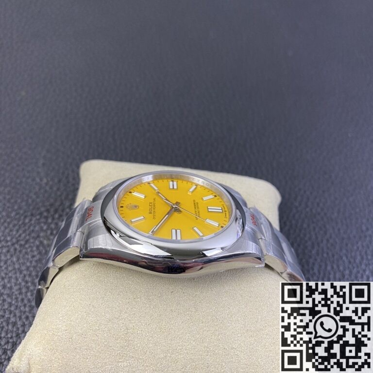 EW Factory Replica Rolex Oyster Perpetual M124300-0004 Yellow Dial