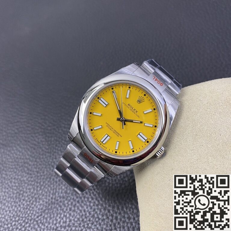 EW Factory Replica Rolex Oyster Perpetual M124300-0004 Yellow Dial