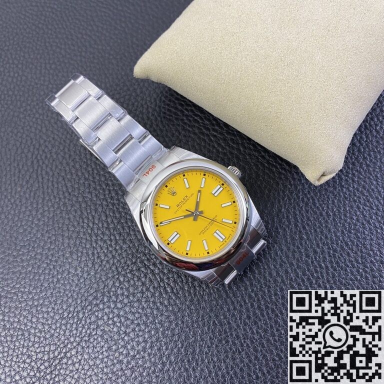 EW Factory Replica Rolex Oyster Perpetual M124300-0004 Yellow Dial