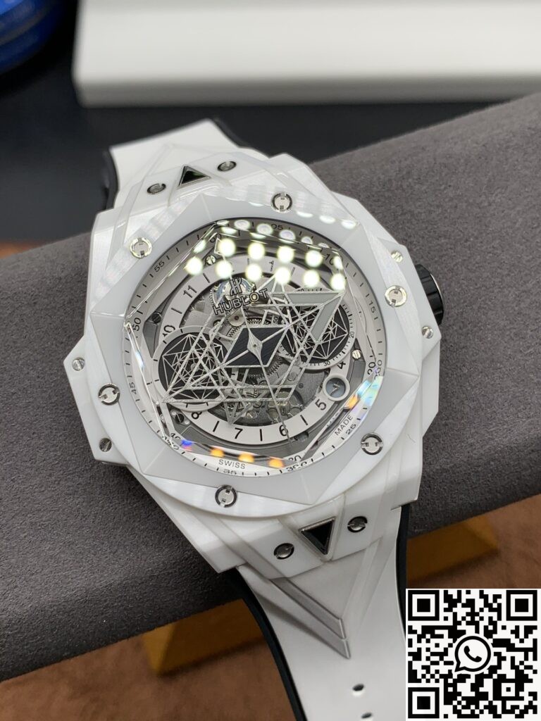 BBF Factory Replica Hublot Big Bang Sang Bleu 418.HX.2001.RX.MXM2 White Ceramics