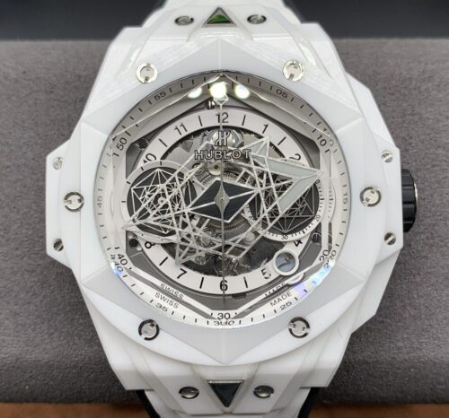 BBF Factory Replica Hublot Big Bang Sang Bleu 418.HX.2001.RX.MXM2 White Ceramics