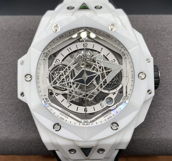 BBF Factory Replica Hublot Big Bang Sang Bleu 418.HX.2001.RX.MXM2 White Ceramics