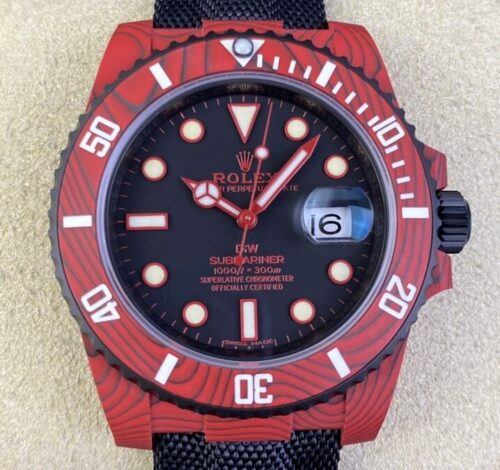 VS factory Custom Rolex Submariner Red Carbon Fiber Case