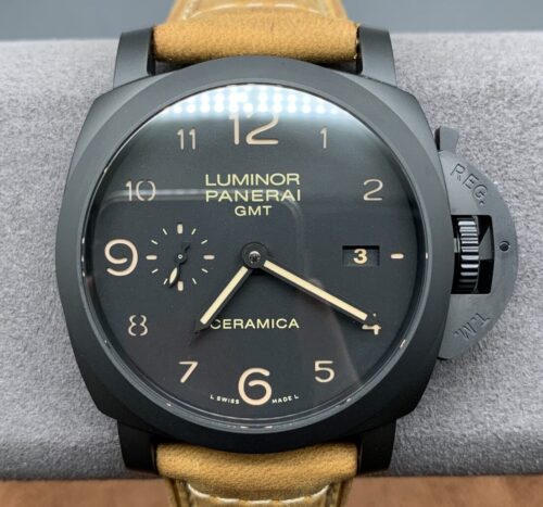 VS Factory Replica Luminor Marina Panerai PAM441 Black Ceramic Case Size 44mm 