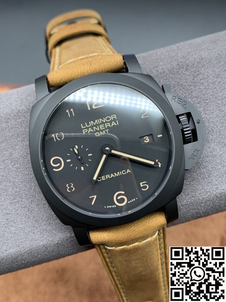 VS Factory Replica Luminor Marina Panerai PAM441 Black Ceramic Case Size 44mm 