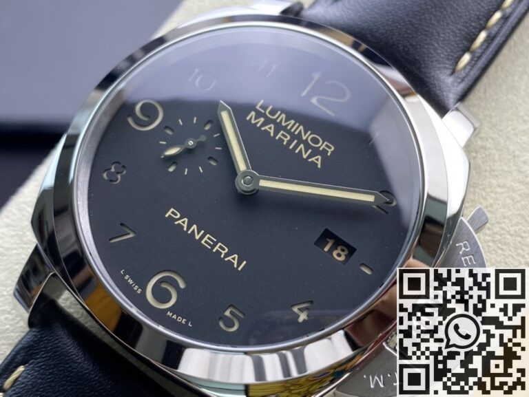 VS Factory Replica Watches Panerai Luminor PAM359 Black Leather Strap