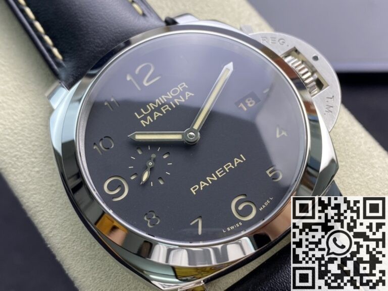 VS Factory Replica Watches Panerai Luminor PAM359 Black Leather Strap