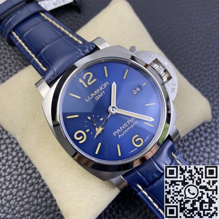 VS Factory Replica Watches Panerai Luminor GMT PAM01033 Blue Dial