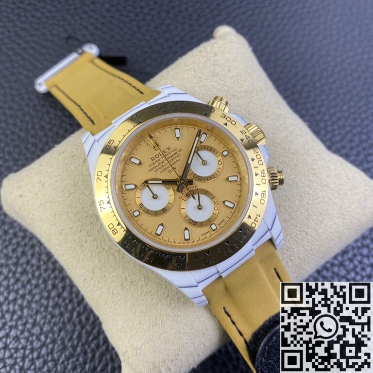 DIW Custom Rolex Daytona White Quartz Fiber Shell