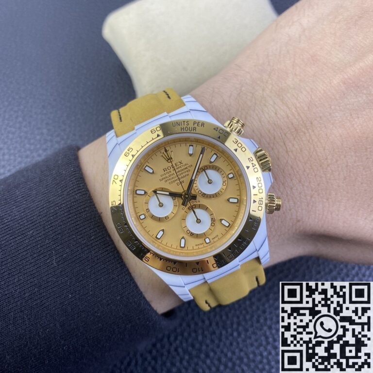 DIW Custom Rolex Daytona White Quartz Fiber Shell