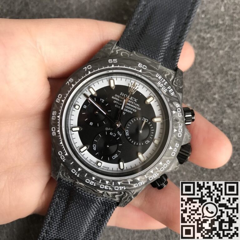 JH Custom Rolex Daytona Carbon Fiber Case Panda Dial