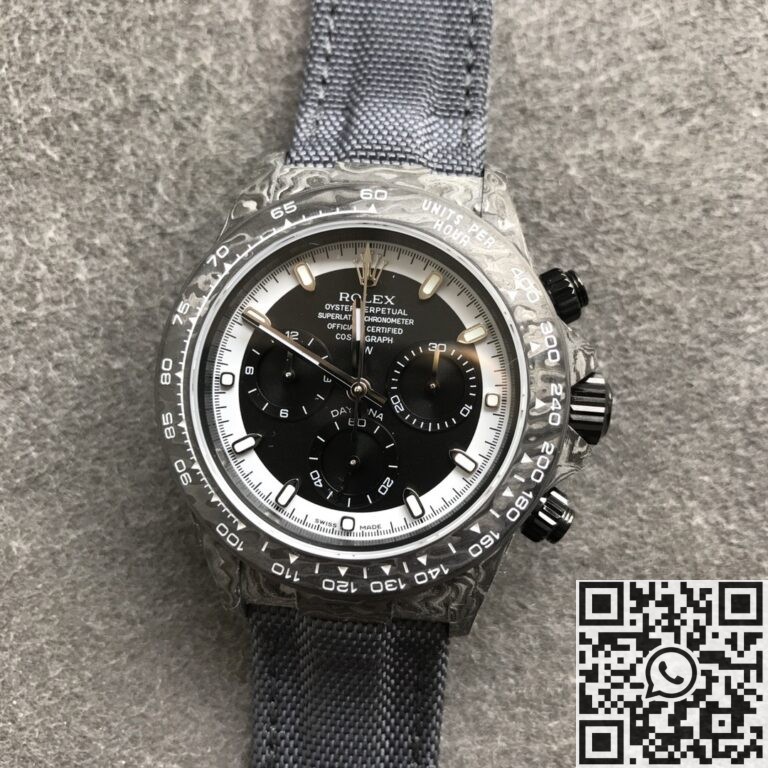 JH Custom Rolex Daytona Carbon Fiber Case Panda Dial