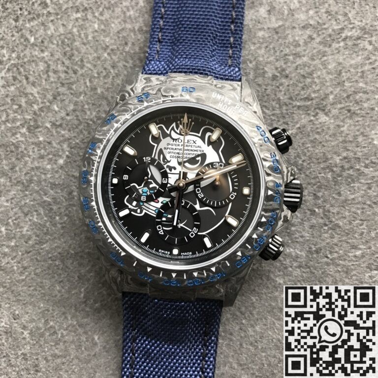 JH Custom Rolex Daytona Carbon Fiber Case Panda Dial