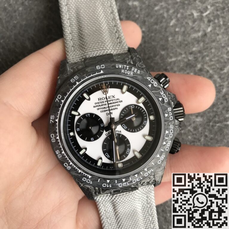 JH Custom Rolex Daytona Carbon Fiber Case White Dial