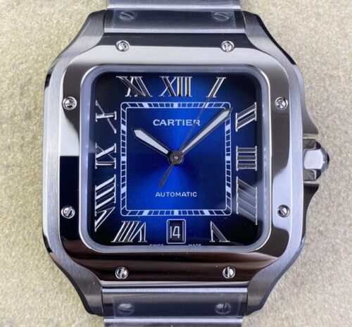 BV Factory Replica Cartier Santos WSSA0030 Gradient Blue