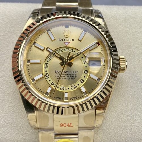 Noob Factory Copy Rolex Sky Dweller M326933-0009 Golden Watch