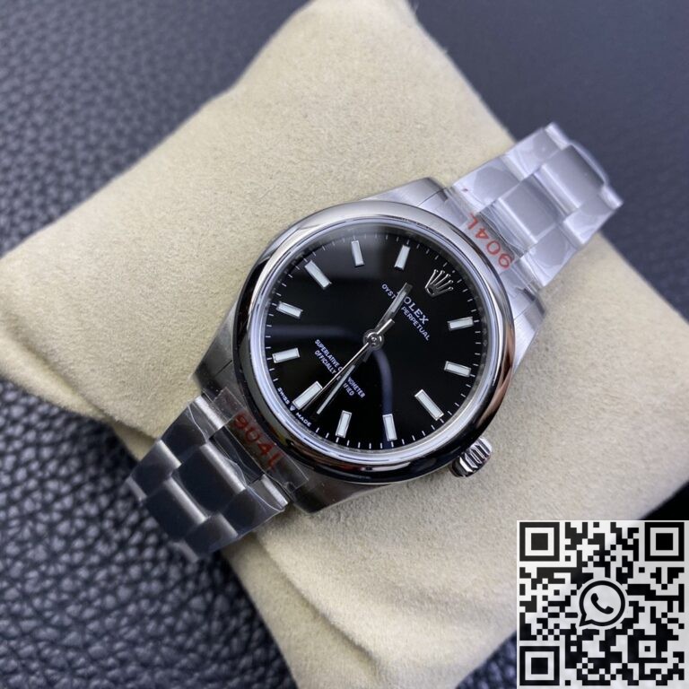 EW Factory Replica Rolex Oyster Perpetual M277200-0002 Black Dial Watch