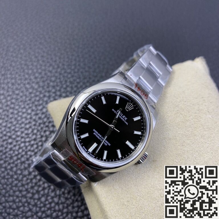 EW Factory Replica Rolex Oyster Perpetual M277200-0002 Black Dial Watch