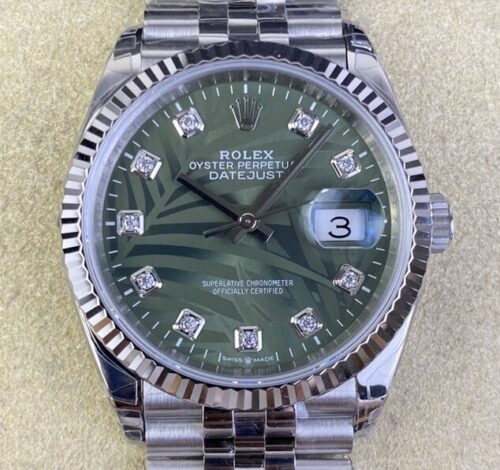 VS Factory Replica Rolex Datejust M126234-0055 Olive Green Dial