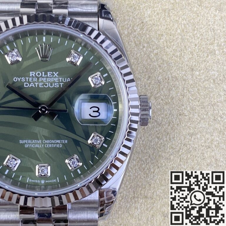 VS Factory Replica Rolex Datejust M126234-0055 Olive Green Dial