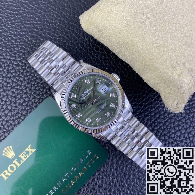 VS Factory Replica Rolex Datejust M126234-0055 Olive Green Dial