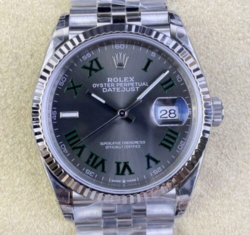 VS Factory Fake Rolex Datejust Watch M126234-0045 Slate Gray Dial Size 36mm 