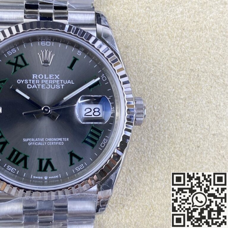 VS Factory Fake Rolex Datejust Watch M126234-0045 Slate Gray Dial Size 36mm 