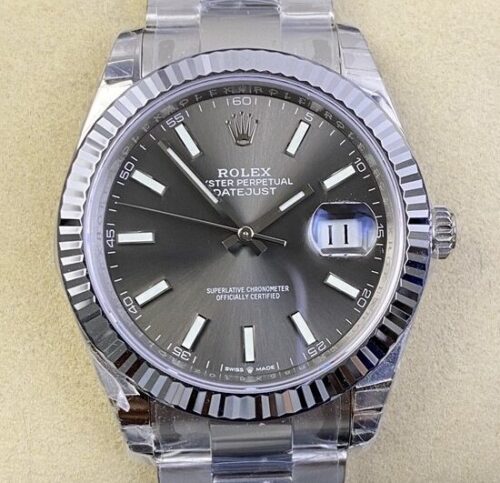 VS Factory Best Fake Rolex Datejust M126334-0013 Grey Dial