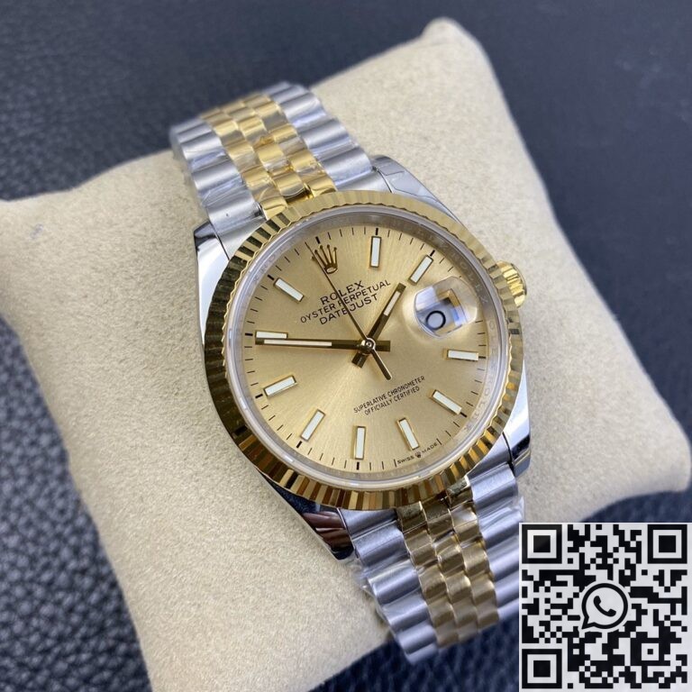 EW Factory Best Fake Rolexs Datejust M126233-0015 Gold Watch