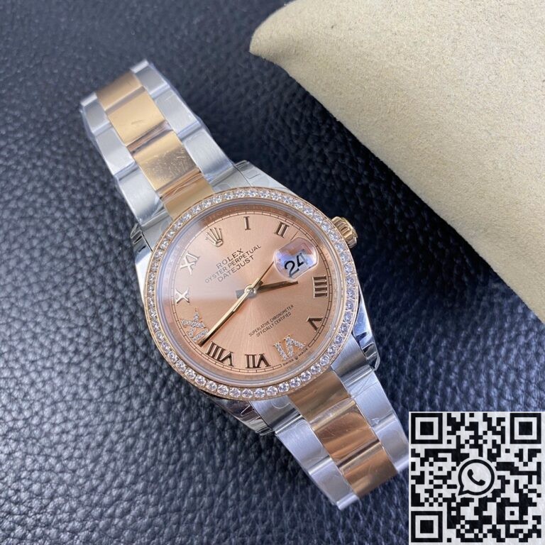 EW Factory Fake Rolex Datejust M126281RBR-0016 Rose Gold Watch