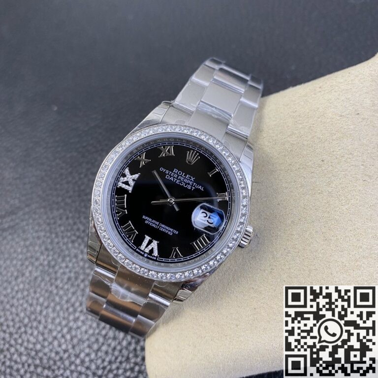 EW Factory Replicas Rolex Datejust M126284RBR Black Dial