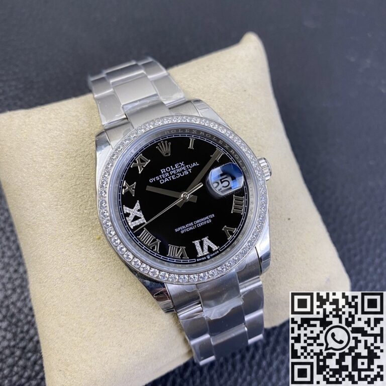 EW Factory Replicas Rolex Datejust M126284RBR Black Dial