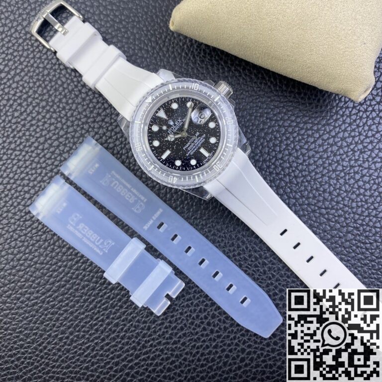 CH Custom Acrylic Clear Rolex Submariner Black Star Dial Watch