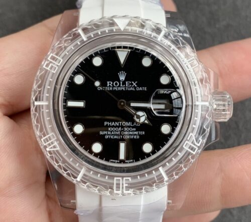 CH Custom Acrylic Clear Rolex Submariner Black Dial