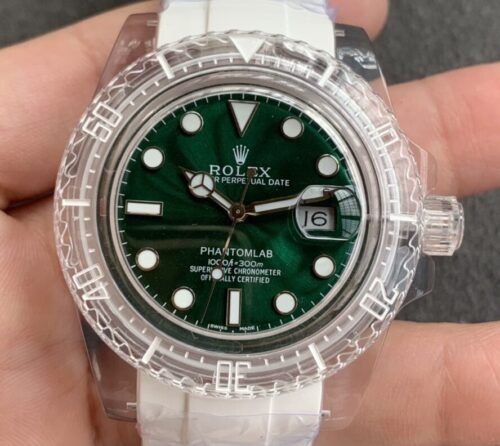 CH Custom Acrylic Clear Rolex Submariner Dark Green Dial