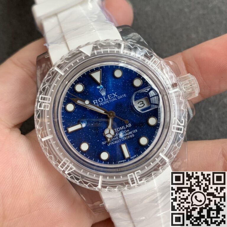 CH Custom Acrylic Clear Rolex Submariner Blue Star Dial