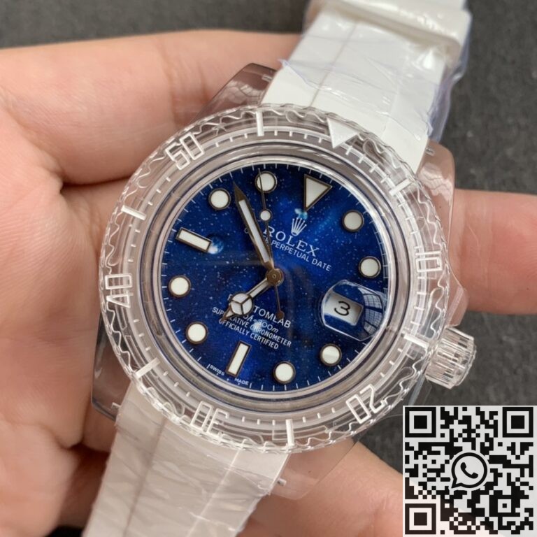 CH Custom Acrylic Clear Rolex Submariner Blue Star Dial