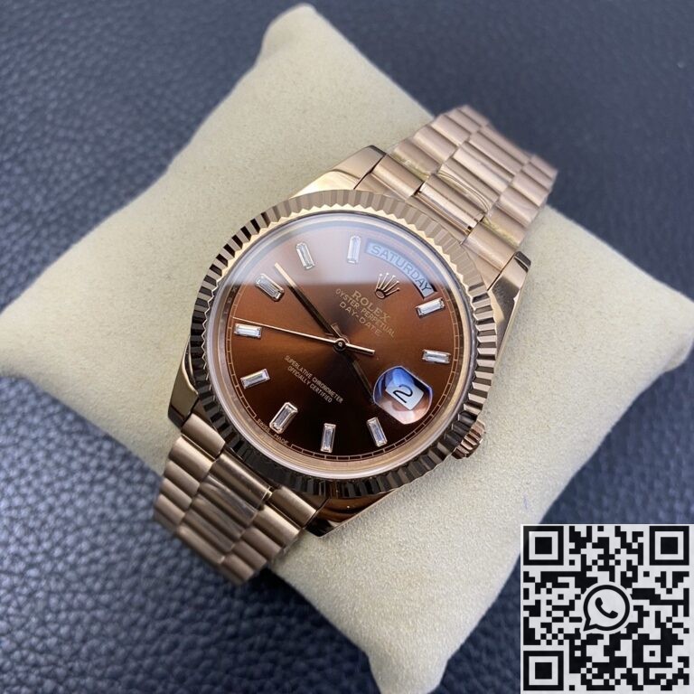 Replica Iced Out Rolex - Day Date Rose Gold Diamond BP Factory